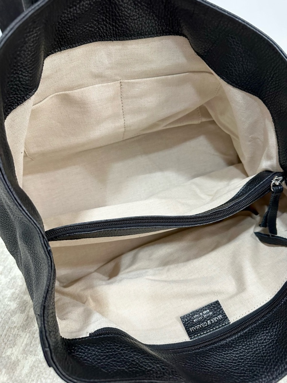 Mark & Graham ELISABETTA SLOUCH LEATHER HANDBAG - Picture 4 of 8